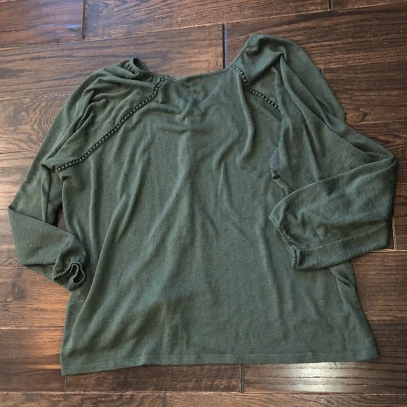 Old Navy green knit top long sleeve size XXlarge - Picture 7 of 7